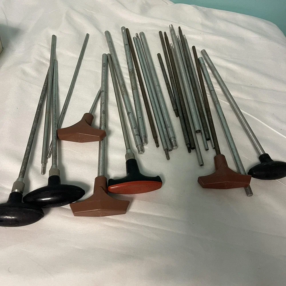 Vintage Lot‎ Gun Cleaning Rod Jointed Mixed Of Branded And Unbranded